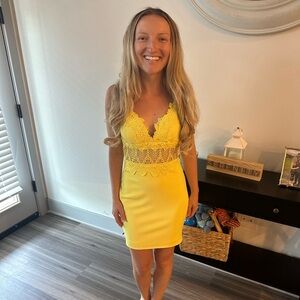 Entry yellow dress mini